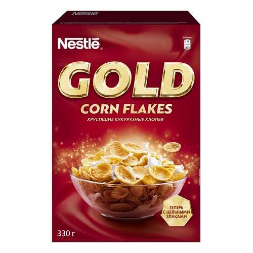 Готовые завтраки Nestle gold голд кукурузные хлопья 330 г в Спар