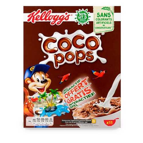 Готовый завтрак Coco Pops шоколадные шарики, Kellogg's, 375/400 г, Франция в Спар