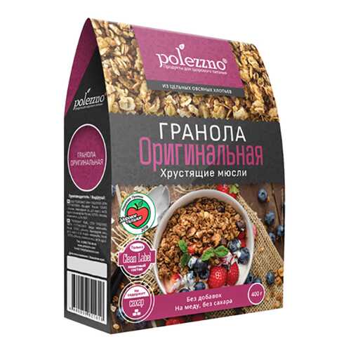 Гранола Polezzno оригинальная 400 г в Спар