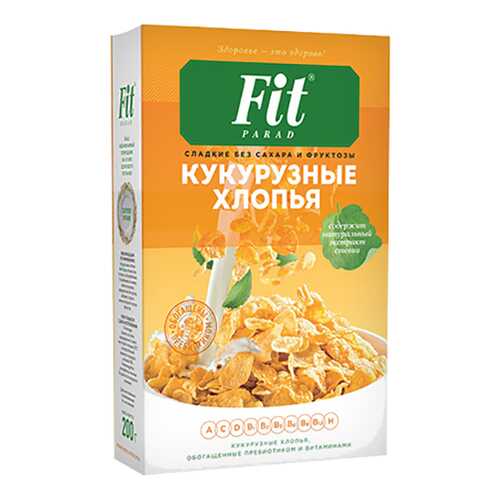 Хлопья Fit Parad кукурузные в Спар