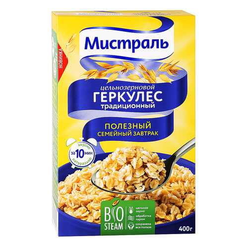 Хлопья Мистраль геркулес традиционный 400 г в Спар