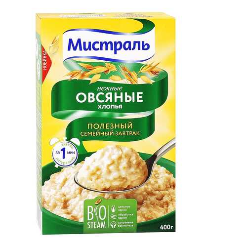 Хлопья Мистраль овсяные нежные 400 г в Спар