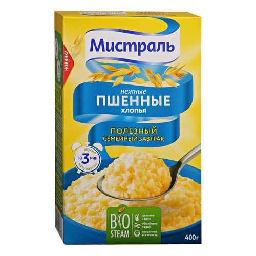 Хлопья Мистраль пшенные нежные 400 г в Спар