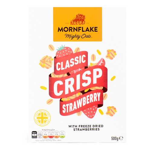 Хлопья запеченные Mornflake овсяные с клубникой 500 г в Спар