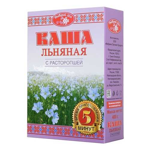 Каша Добрый Лен льняная с расторопшей 400 г в Спар