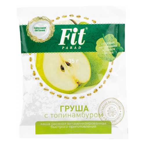 Каша овсяная Fit Parad быстрого приготовления груша с топинамбуром 35 г в Спар