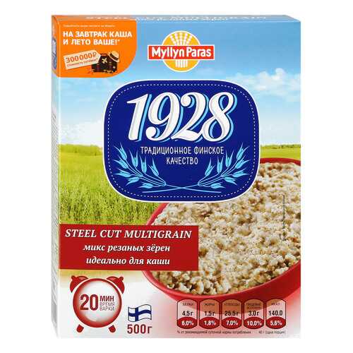 Микс резаных зерен Myllyn Paras 1928 Steel Cut Multigrain 500 г в Спар
