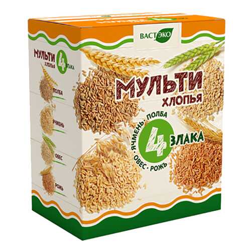 Мульти хлопья Вастэко 4 злака в Спар
