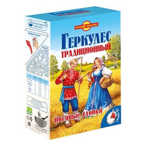 Овсяные хлопья Геркулес Традиционный Русский продукт 500 г в Спар