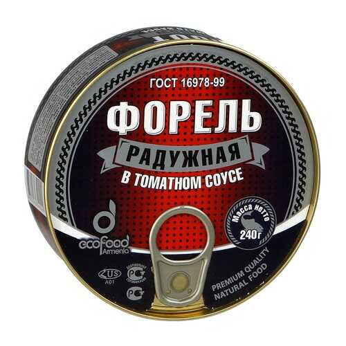 Форель радужная в томатном соусе, «Эко Фуд», 240 г, Армения в Спар