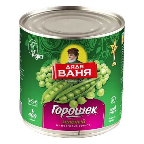 Горошек зеленый Дядя Ваня из мозговых сортов 425 мл в Спар