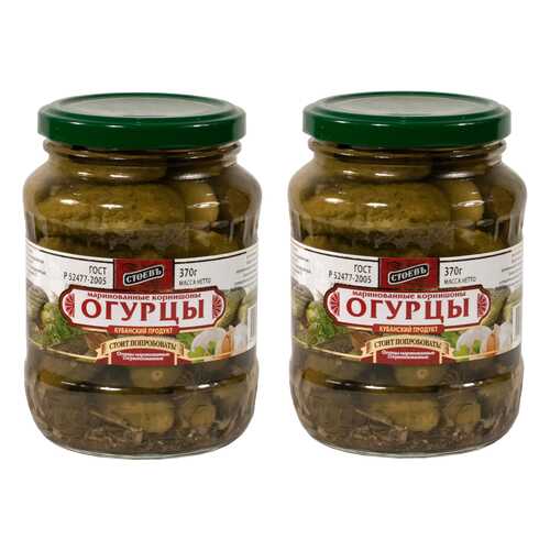 Огурцы Стоевъ маринованные 3-6 см 370 г 2 шт в Спар
