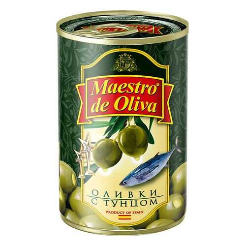 Оливки Maestro de Oliva с тунцом 300 г в Спар