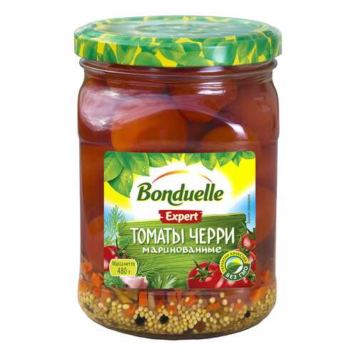 Томаты Bonduelle expert черри маринованные 480 г в Спар