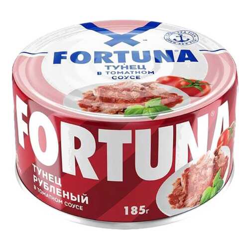 Тунец Fortuna рубленый в томатном соусе 185 г в Спар