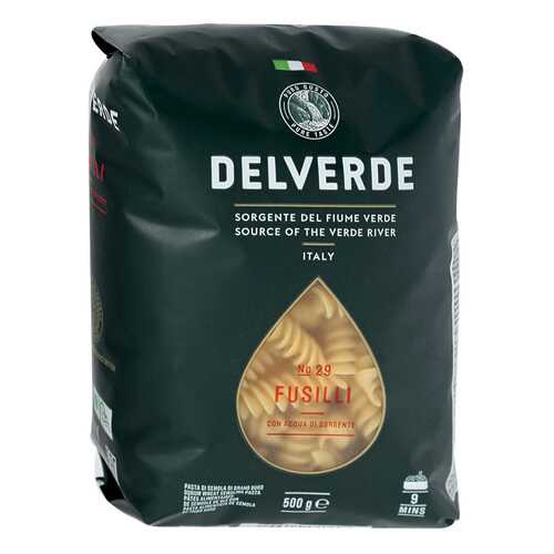 Макароны Delverde № 29 Fusilli из твердых сортов пшеницы без содержания яиц 500г в Спар