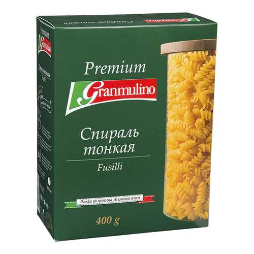 Макароны Granmulino спираль тонкая премиум 400 г в Спар