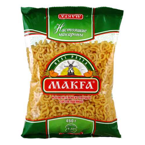 Макароны Makfa рожки гладкие высший сорт 450 г в Спар