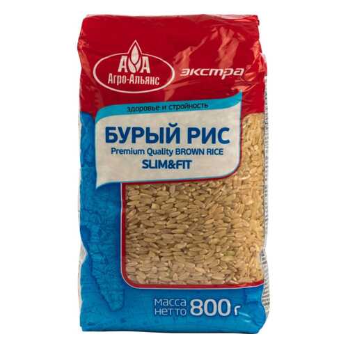 Рис Агро-Альянс бурый 800 г в Спар