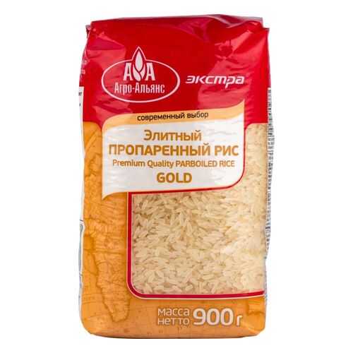 Рис Агро-Альянс пропаренный gold экстра 900 г в Спар