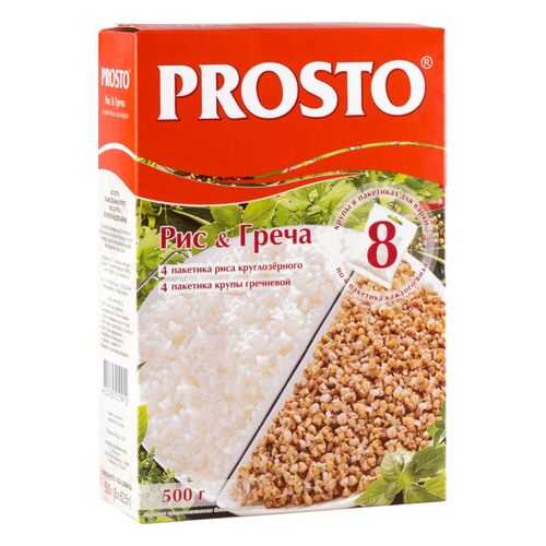 Рис&Гречка Prosto 500 г 8 пакетиков в Спар