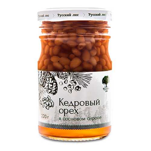 Десерт Русский лес Кедровый орех в сосновом сиропе, 220 гр в Спар