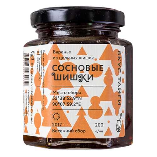 Варенье Вкус тайги из сосновых шишек 200 мл в Спар