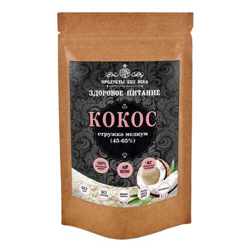 Кокосовая стружка медиум 45-65% Продукты XXII века 50 г в Спар
