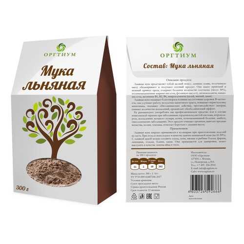 Мука льняная Оргтиум экологическая 300 г в Спар