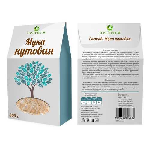 Мука нутовая Оргтиум экологическая 300 г в Спар