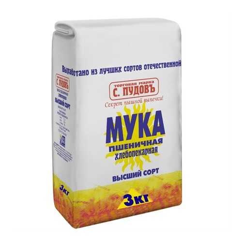 Мука пшеничная в/с С.Пудовъ 3 кг в Спар