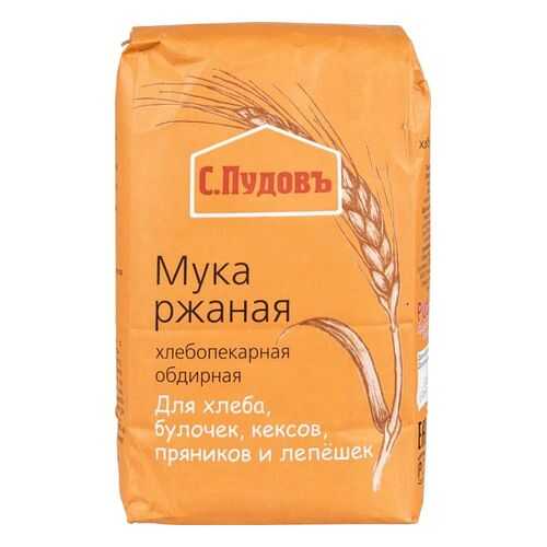 Мука ржаная С.Пудовъ обдирная 1 кг в Спар