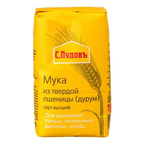 Мука С.Пудовъ из твердой пшеницы 500 г в Спар