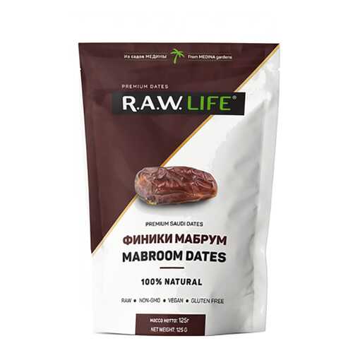 Финики Raw Life мабрум 125 г в Спар