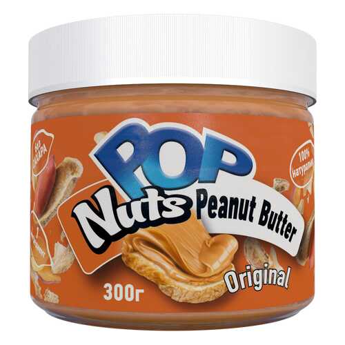 Арахисовая паста POP Nuts Peanut Butter Original, Натуральная, 300 г в Спар