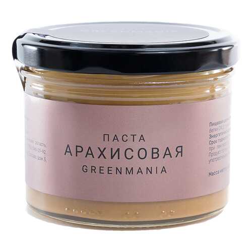 Паста GreenMania арахисовая 200 г в Спар