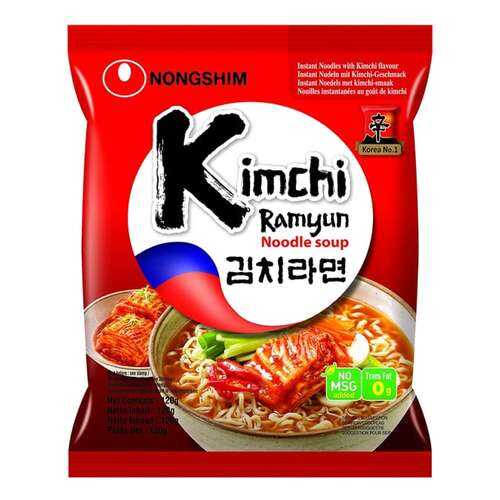 Лапша быстрого приготовления Кимчи Рамен Nongshim 120 г в Спар