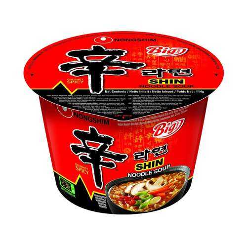 Лапша быстрого приготовления Шин Рамен Nongshim чашка 114 г в Спар