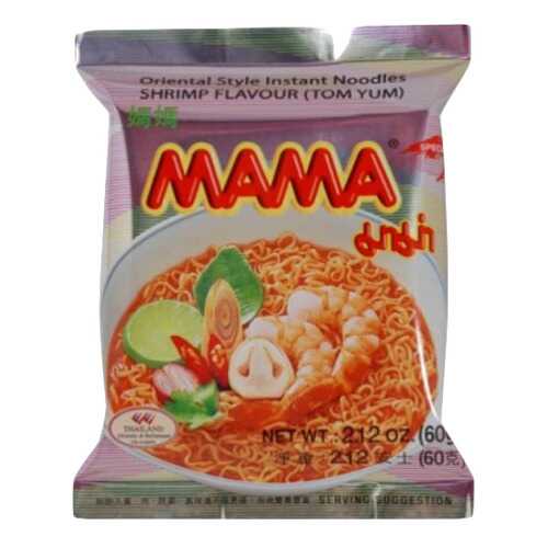 Лапша Mama тайская быстрого приготовления со вкусом креветки том-ям 60 г в Спар
