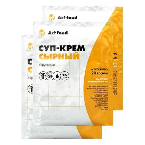 Суп-крем Art Life сырный с крутонами 3 шт по 20 г в Спар