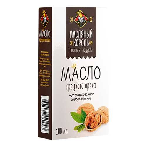 Масло грецкого ореха Масляный Король 100 мл в Спар