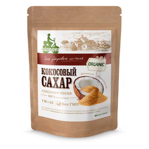 Сахар Bionova органический кокосовый 200 г в Спар