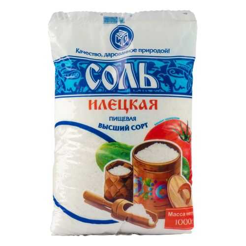 Соль пищевая Илецкая высший сорт 1 кг в Спар
