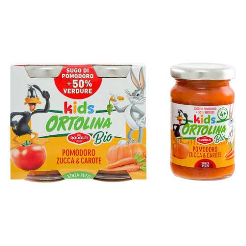 Соус томатный Ortolina Kids Bio с тыквой и морковью 2 шт 100 г в Спар