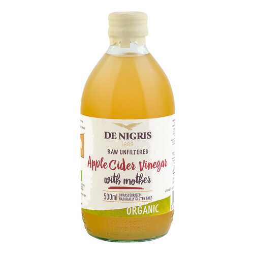Уксус De Nigris Organic яблочный нефильтрованный 500 мл в Спар