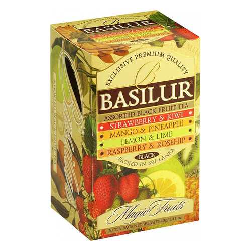 Ассорти чая черного Basilur magic fruits 20 пакетиков в Спар