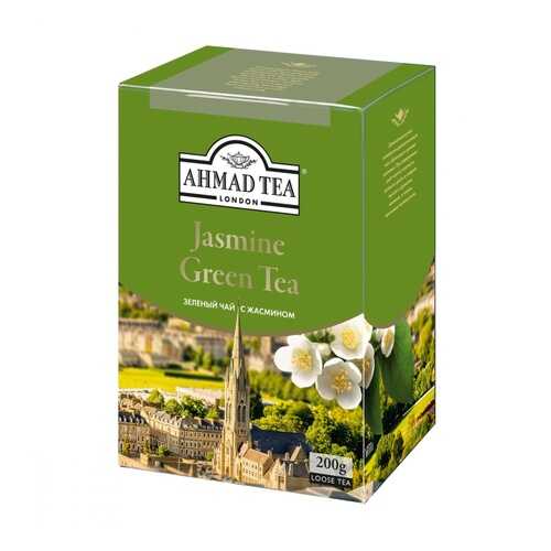 Чай Ahmad Jasmine Green Tea, зеленый с жасмином, листовой, 200 гр в Спар