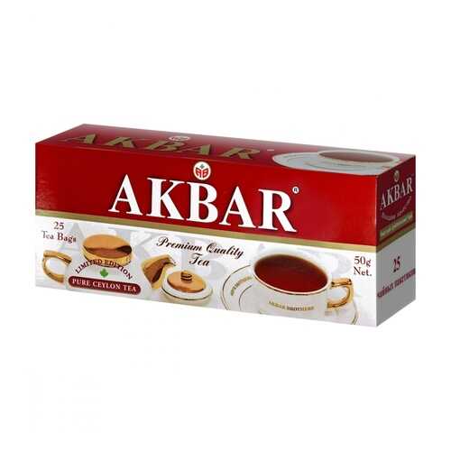 Чай Akbar Limited Edition черный 25 пакетиков в Спар
