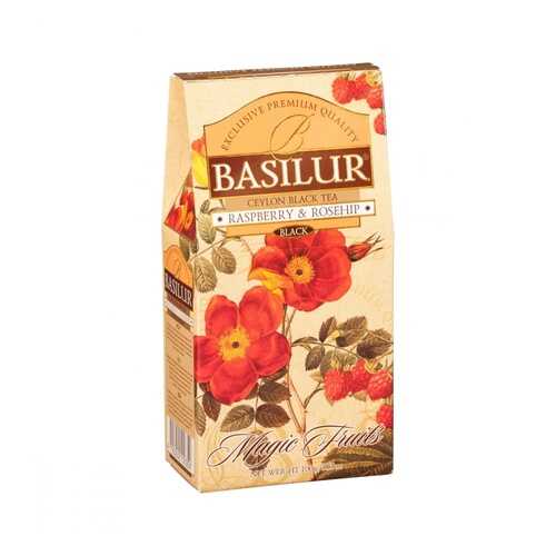 Чай Basilur Волшебные фрукты - Малина и шиповник черный с добавками 100 г в Спар