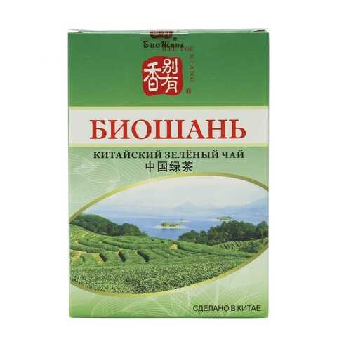 Чай БиоШань China Green Tea, зеленый листовой, 80 гр в Спар